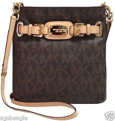 michael kors hamilton mk signature pvc large crossbody bag